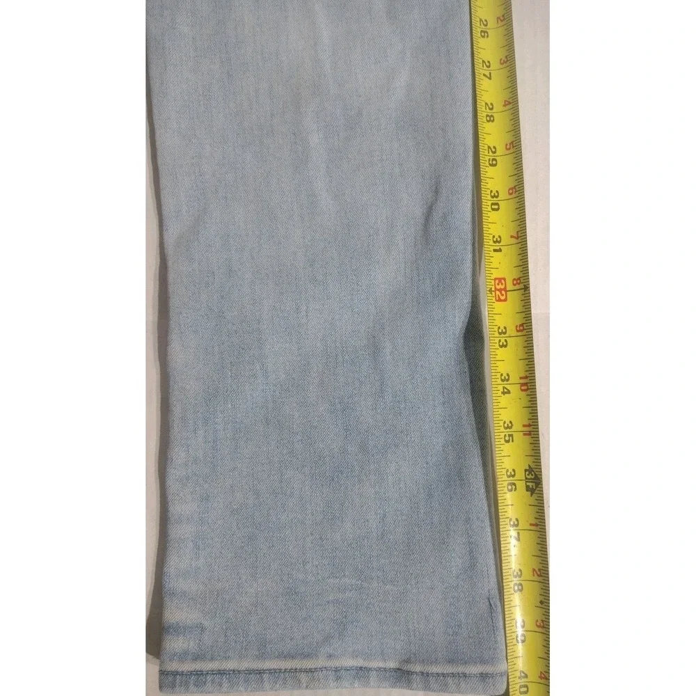 7 For All Mankind Jeans Womens 31 Blue Kimmie Straight Stretch Light Wash Denim‎